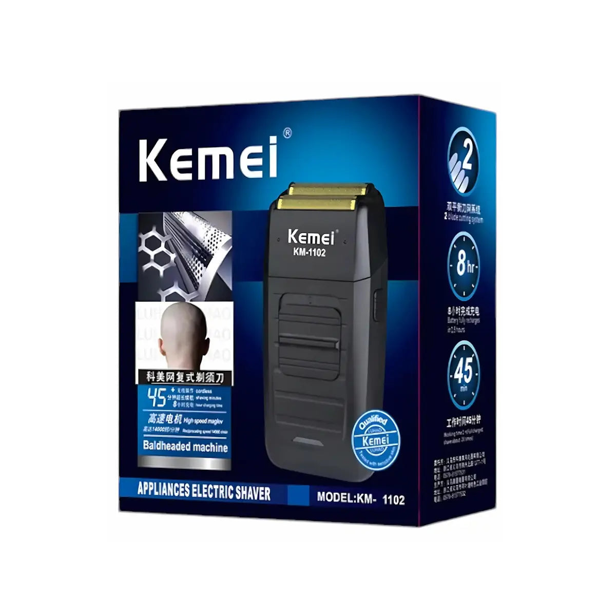 Barbeador Elétrico Profissional Km-1102 | Kemei ®