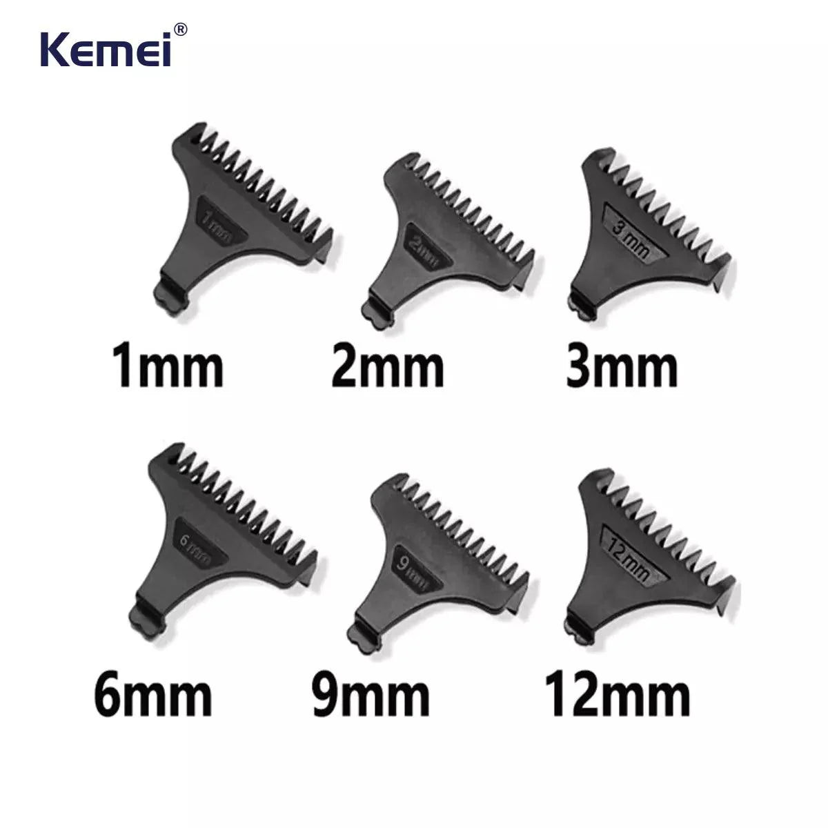Kit 6x Pentes 1 2 3 6 9 12mm Para Máquina Km-5027 | Kemei ®