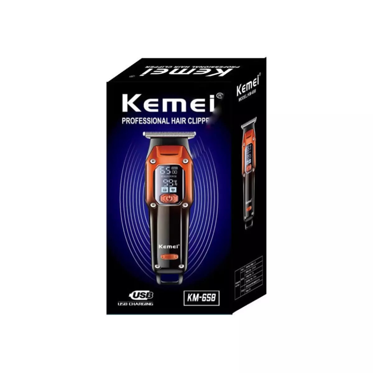 Kit Profissional Máquina de Acabamento Km-658 + Shaver Km-2024 | Kemei ®