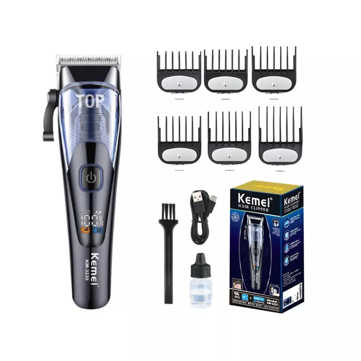 Máquina de Corte Modo Turbo Profissional Km-3235 | Kemei ®