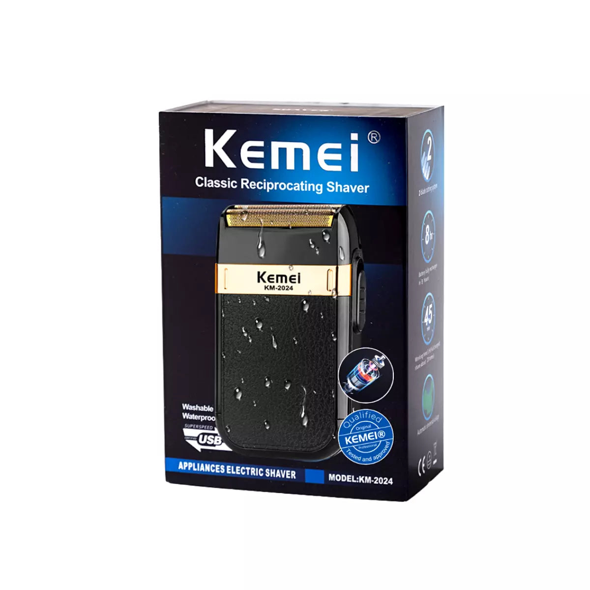 Kit Máquina de Acabamento Km-032 + Barbeador Km-2024 | Kemei ®