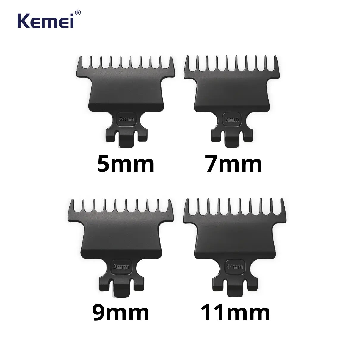 Kit 4x Pentes 5 7 9 11 mm Para Máquina KM-1677 | Kemei ®