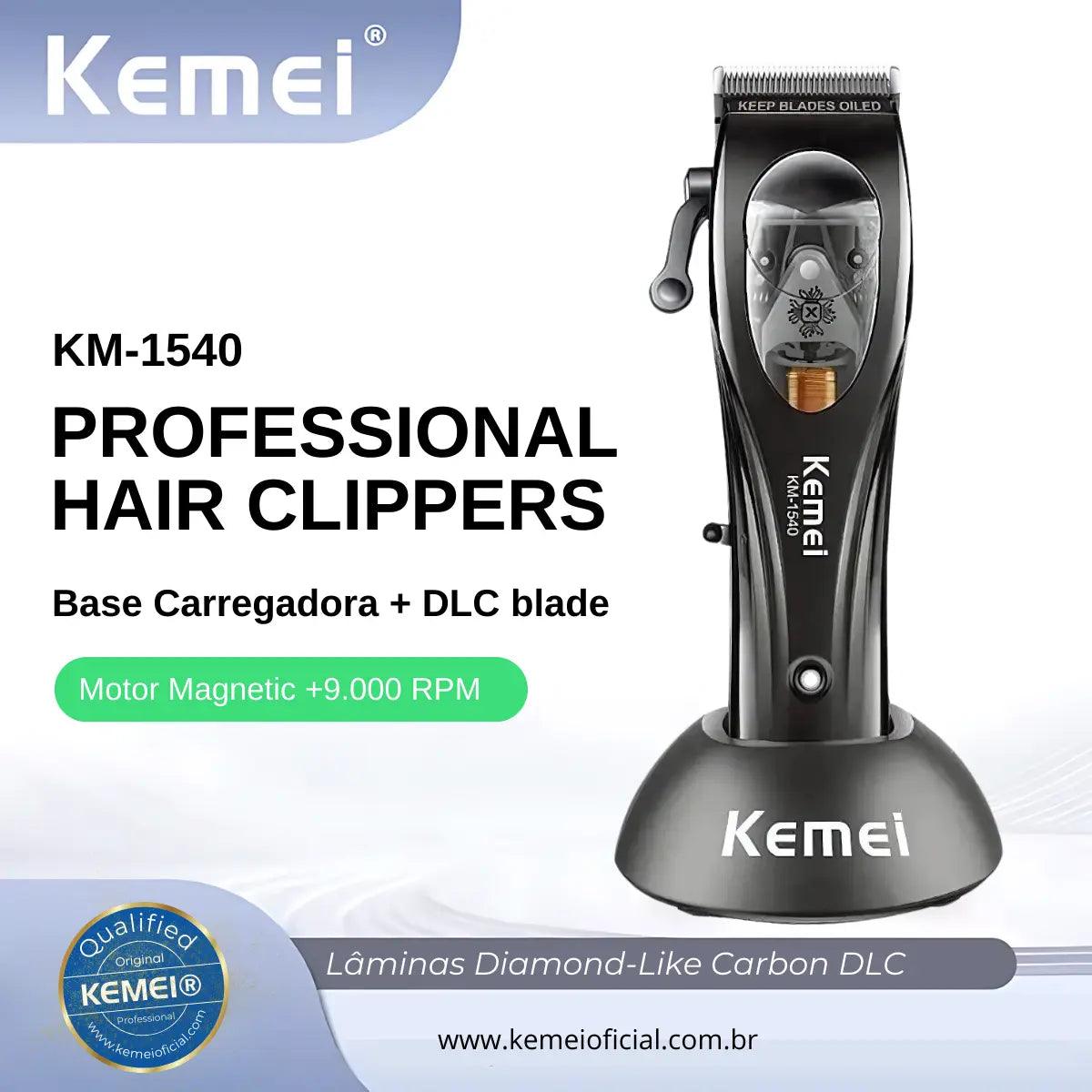 Máquina de Corte 10w com Base carregadora Km-1540 | Kemei ®