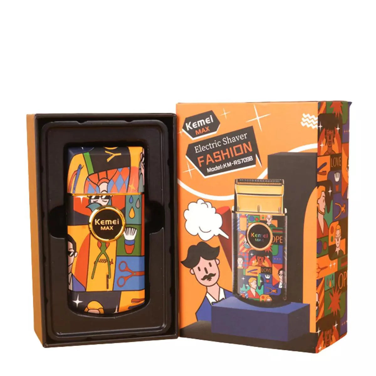 Mini barbeador Elétrico Profissional km-RS7098 | Kemei ®