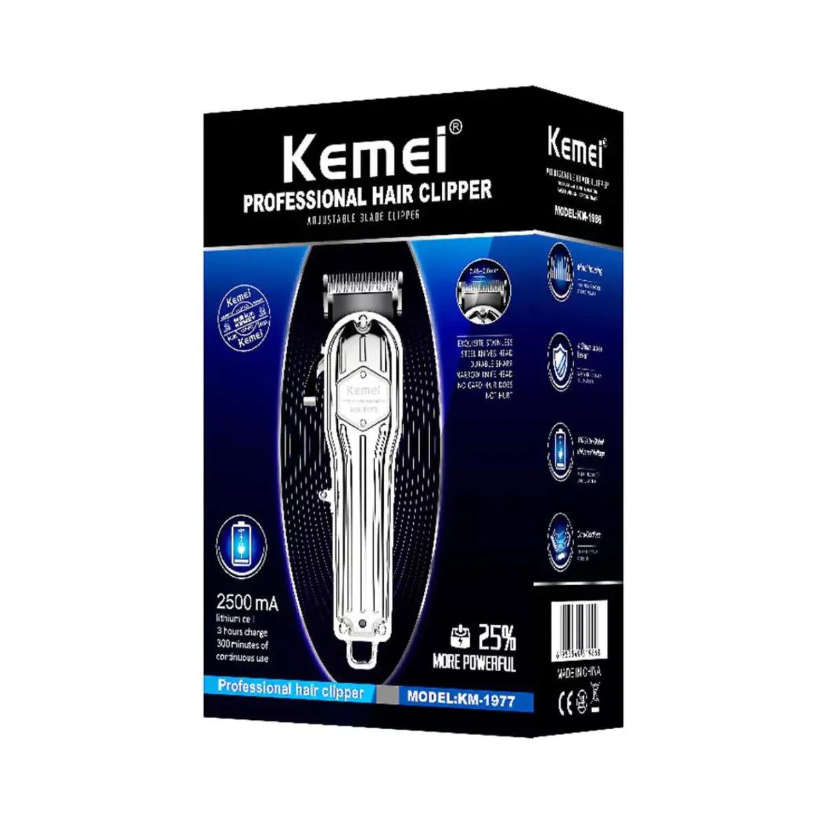 Máquina de Cortar Cabelo Profissional Km-1977 | Kemei ®