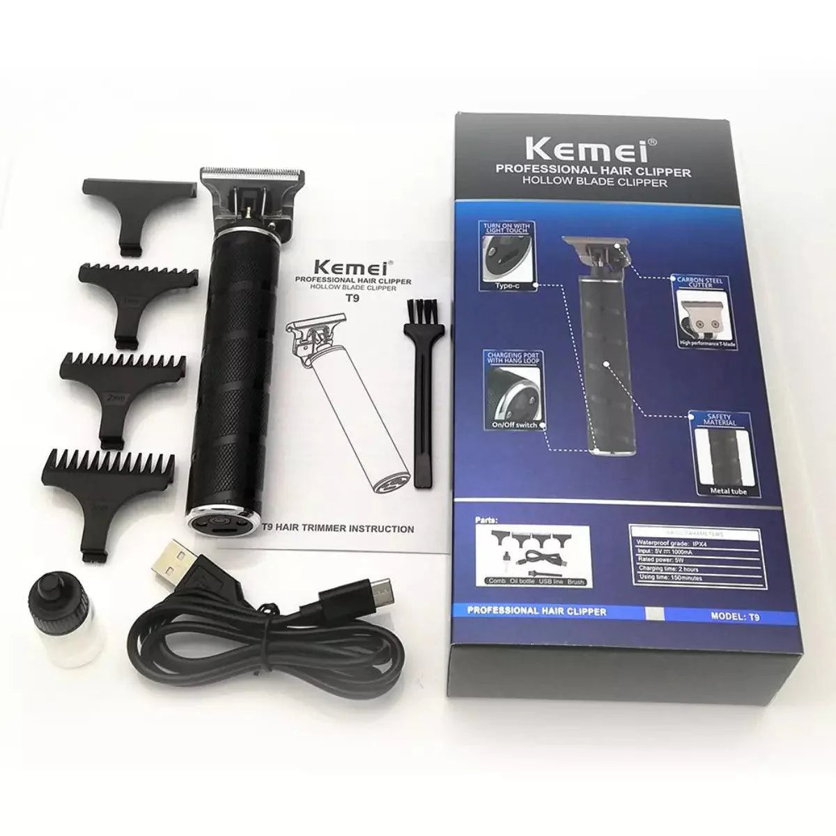 Máquina de Acabamento IPX4 Profissional Outlier Km-T9 | Kemei ®