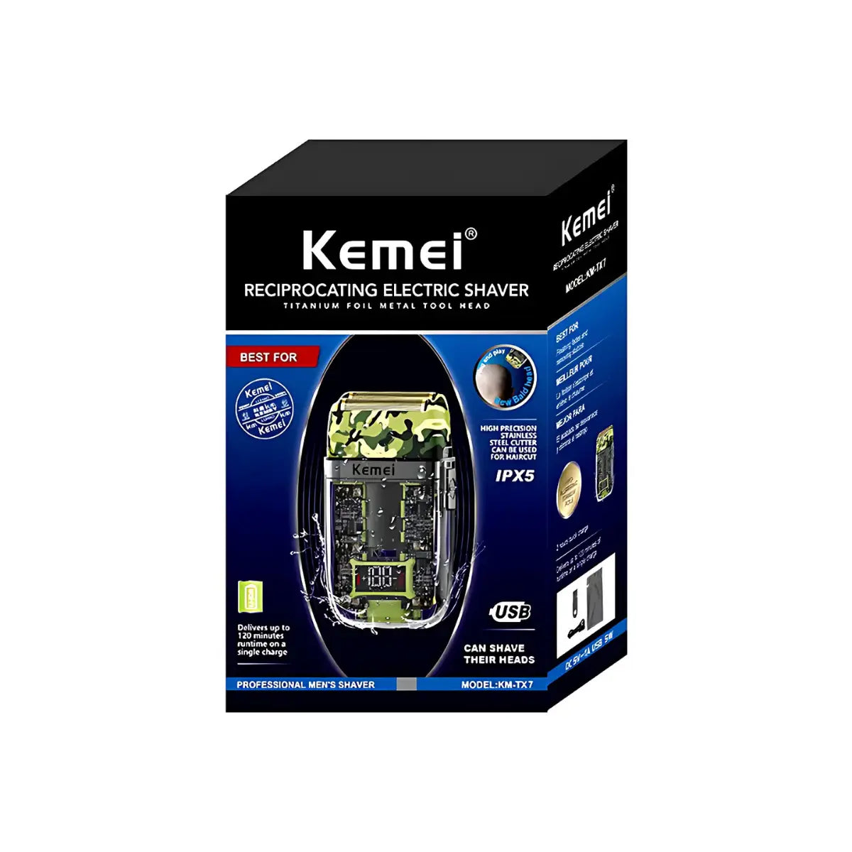 Barbeador Elétrico Profissional Km-TX7 | Kemei ®