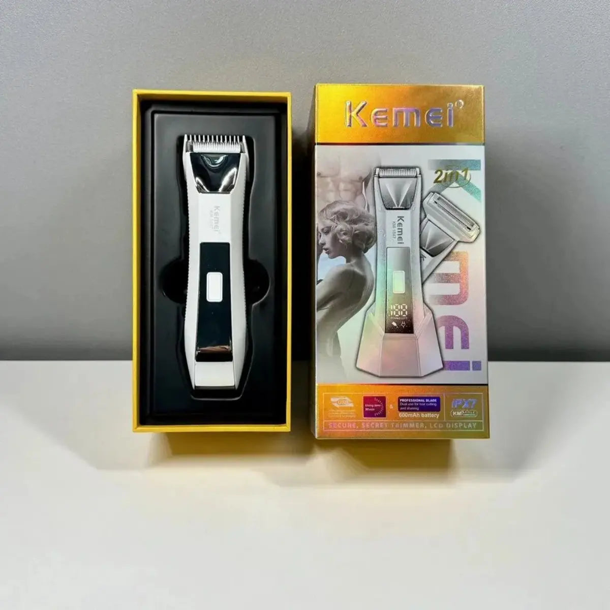 Aparador Íntimo 2 em 1 à Prova D'agua Lâminas de cerâmica Km-1847 | Kemei ®