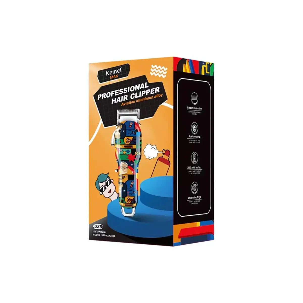 Kit Max 3 máquinas Km-Max2092 + Km-Max5090 + Km-1102H | Kemei ®