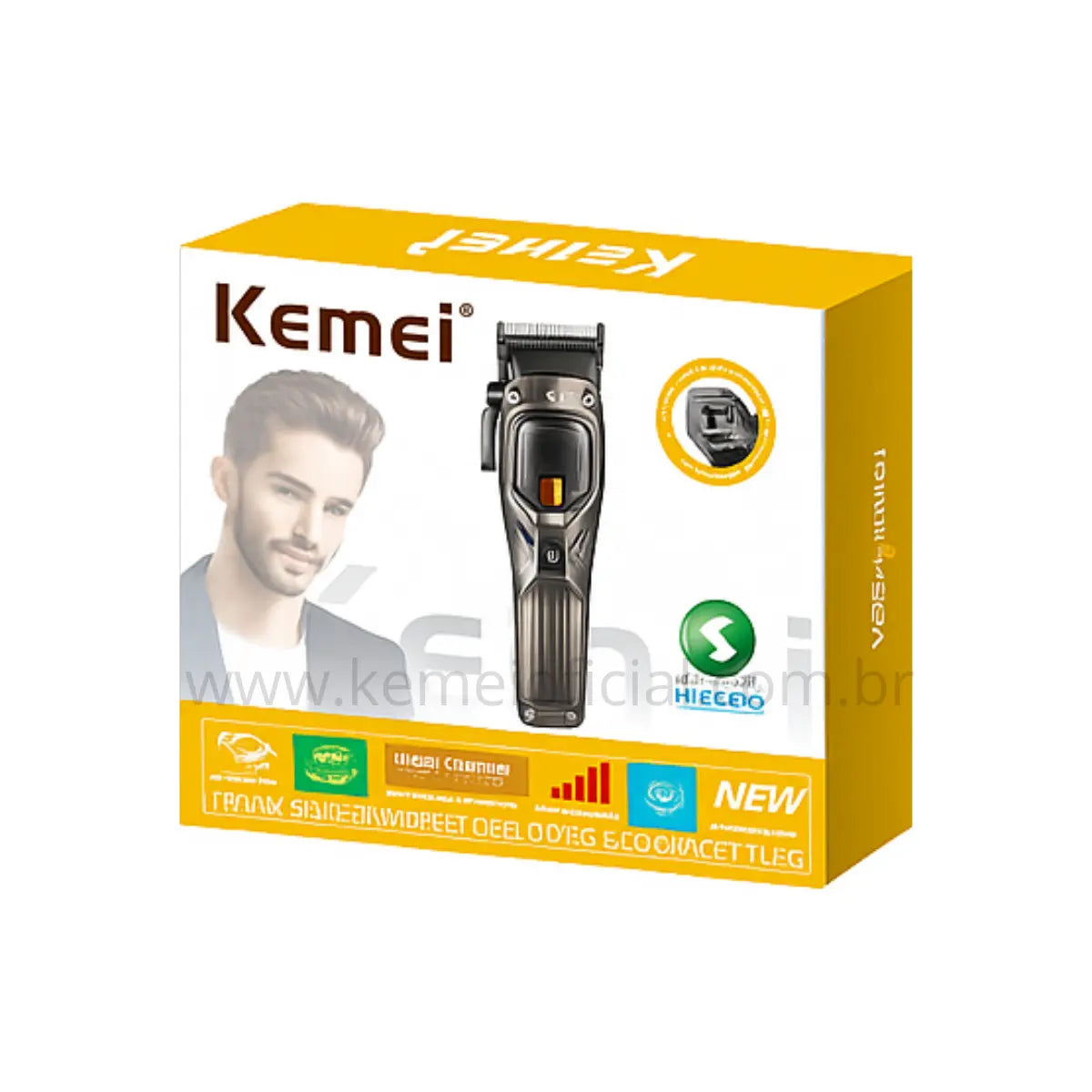 Máquina de Corte Motor Magnético 12w Profissional Km-1726 | Kemei ®