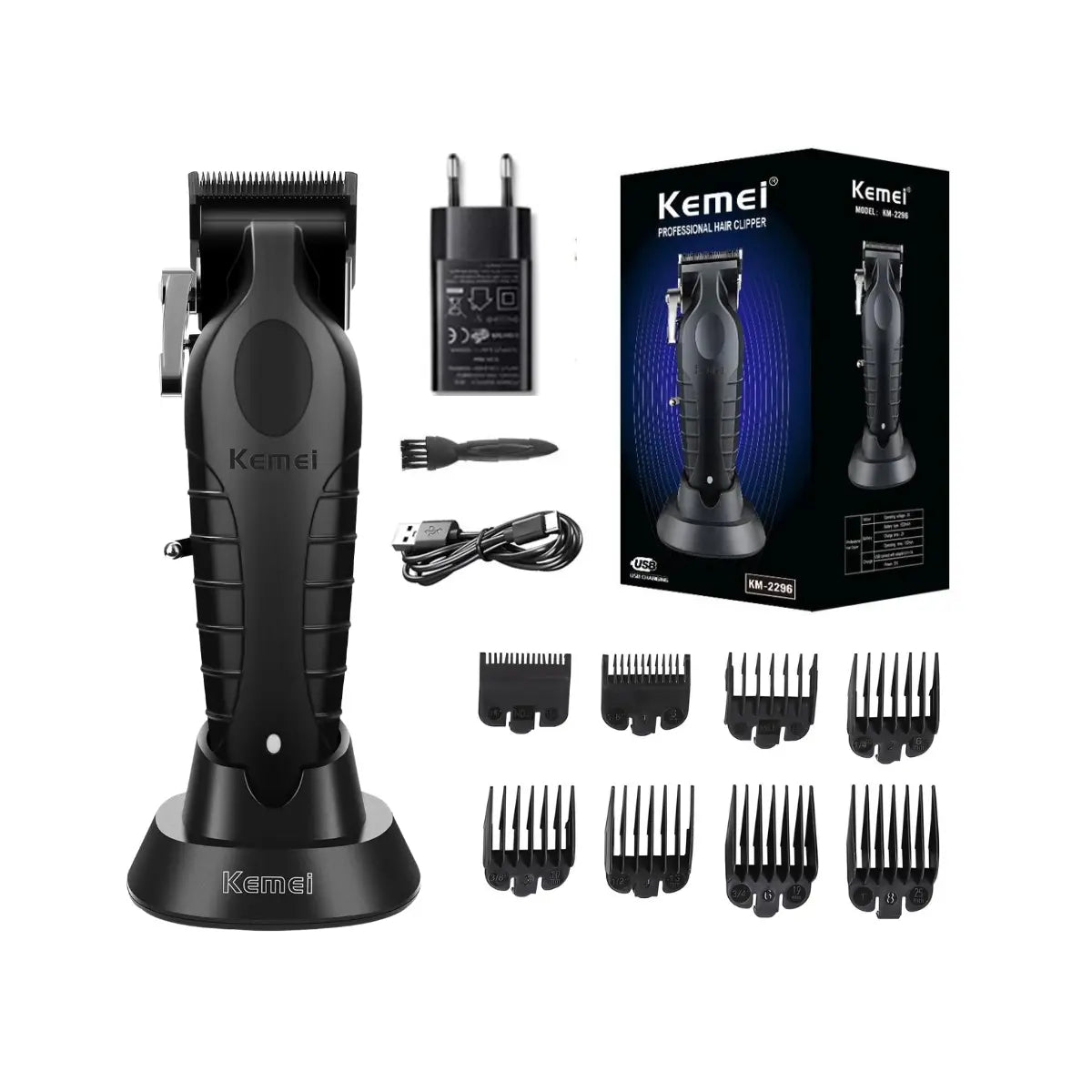 Kit Profissional Máquina de Corte Km-2296 + Acabamento Km-2299 | Kemei ®
