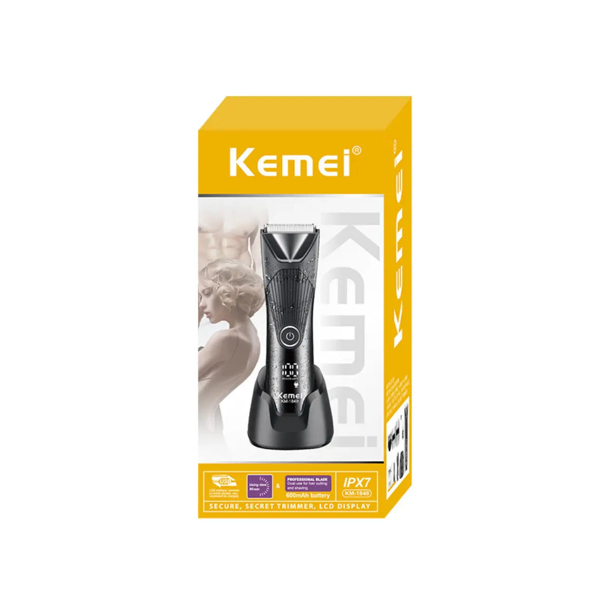 Aparador Íntimo à Prova D'agua lâminas de cerâmica + Base Km-1848 | Kemei ®