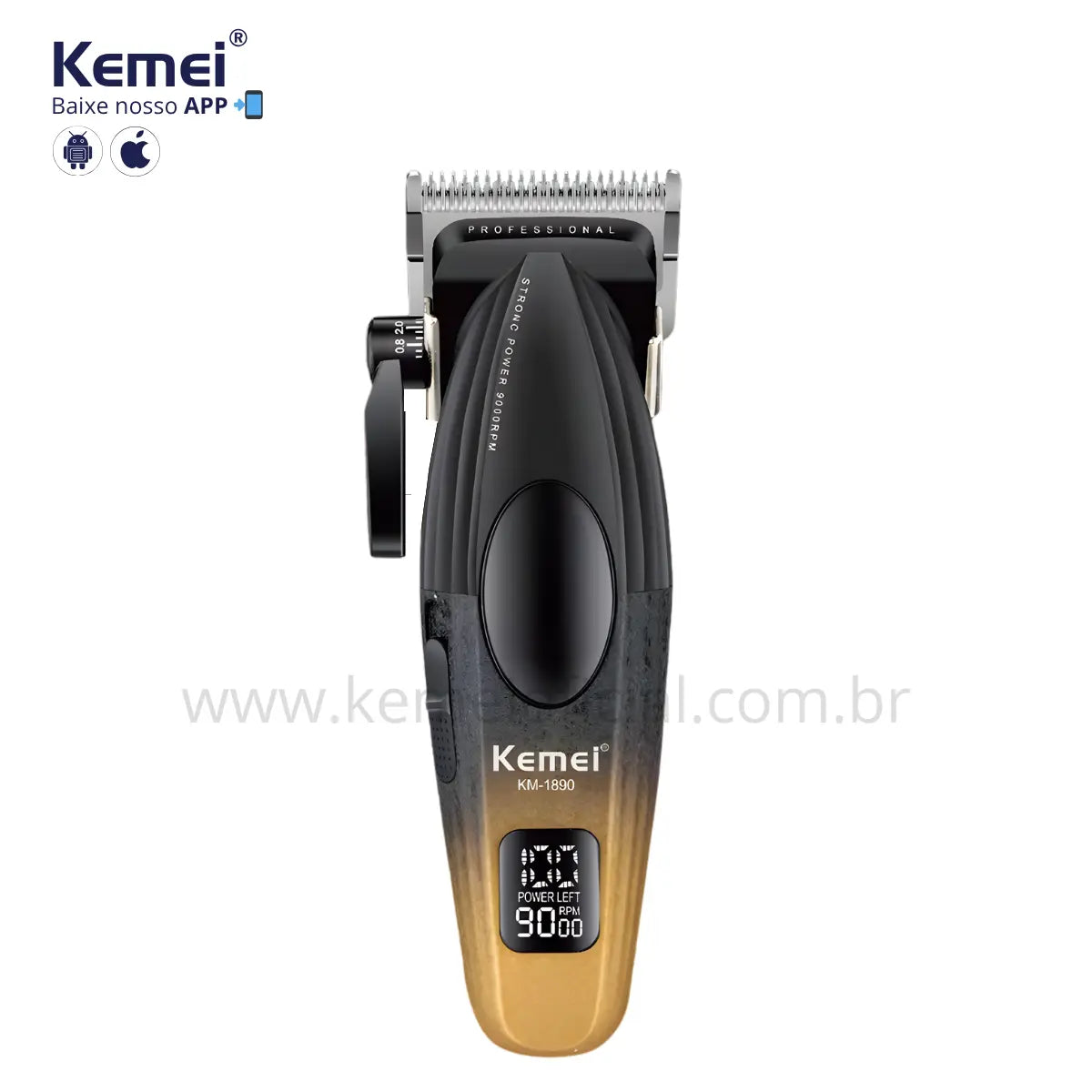 Máquina de Corte Compacta Profissional +9000 RPM Km-1890 | Kemei ®