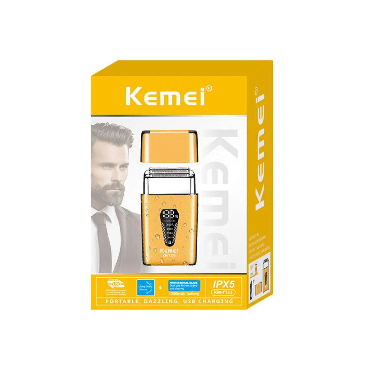 Barbeador Elétrico 4x Velocidades Km-T123 | Kemei ®