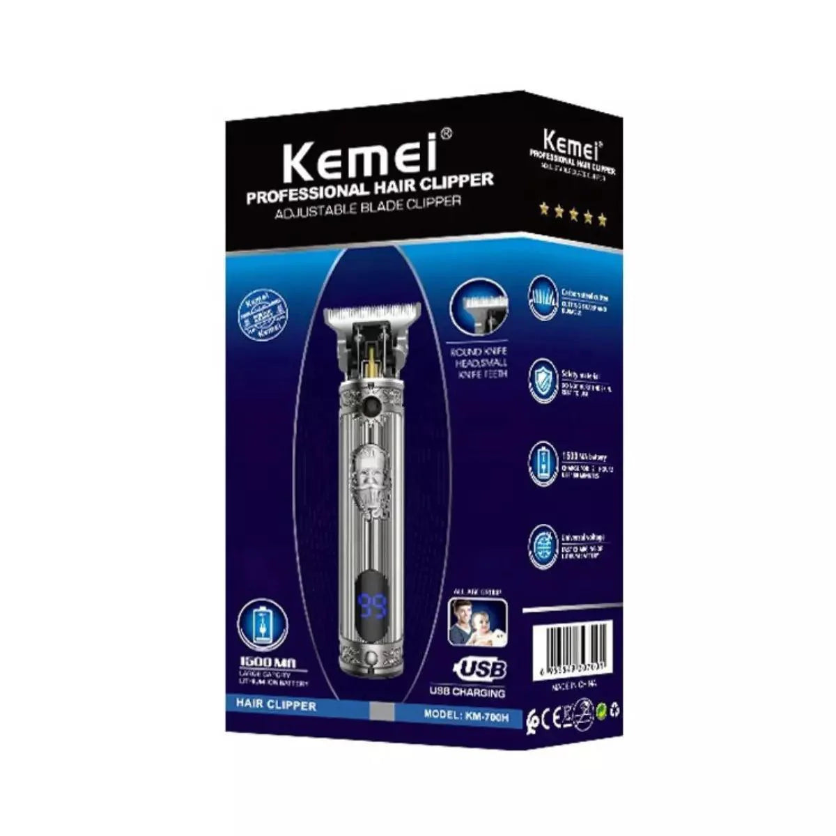 Kit Profissional Máquina de acabamento Km-700H + Shaver Km-2026 | Kemei ®