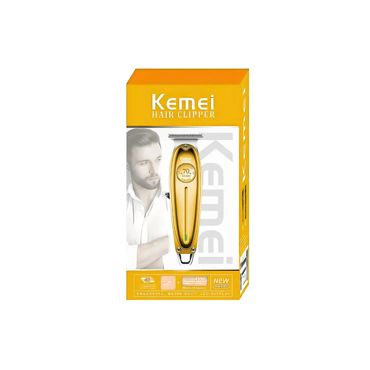 Kit Profissional Máquina de Acabamento Km-1949 + Shaver Km-TX1 | Kemei ®