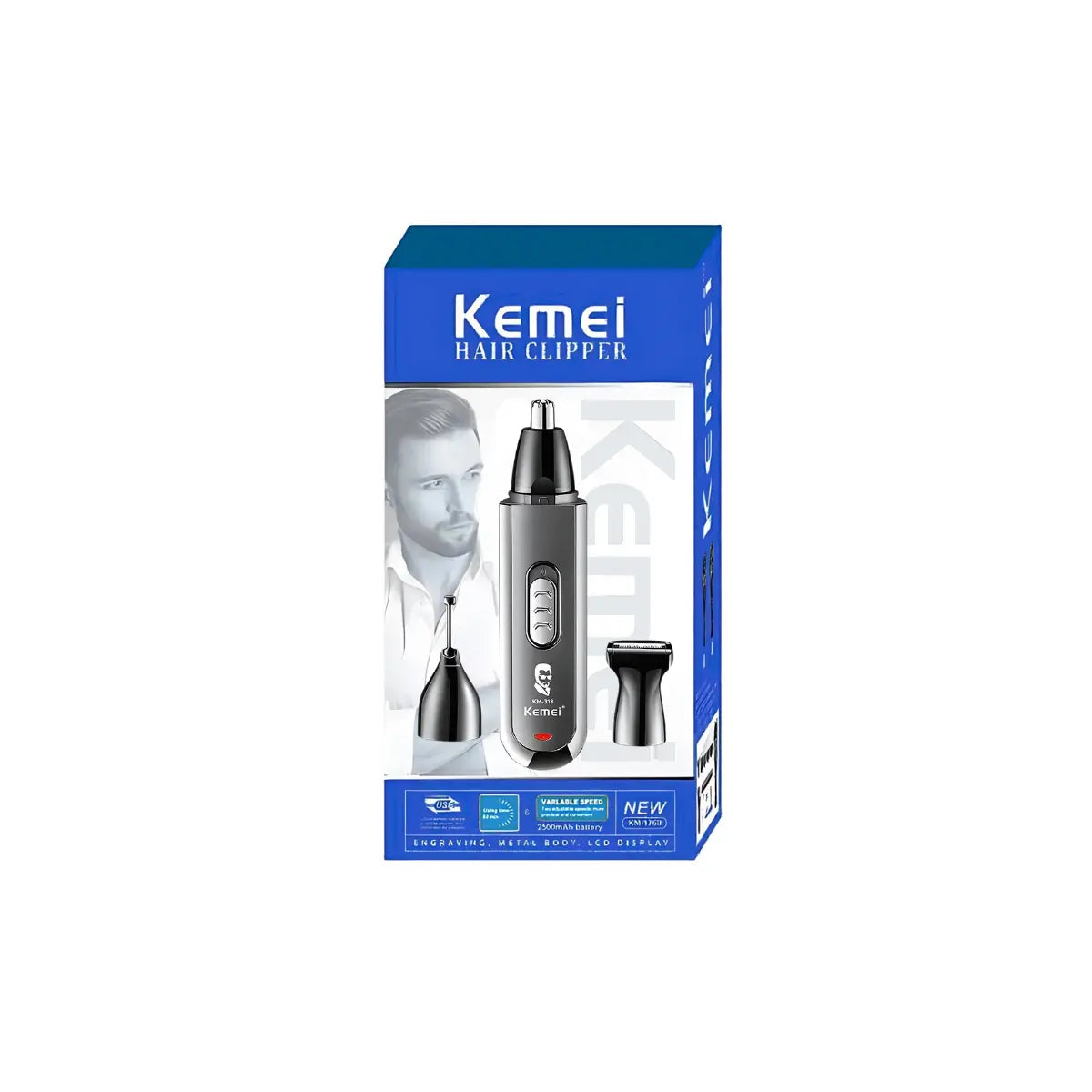 Aparador de Pelos 3 em 1 Profissional Km-313 | Kemei ®