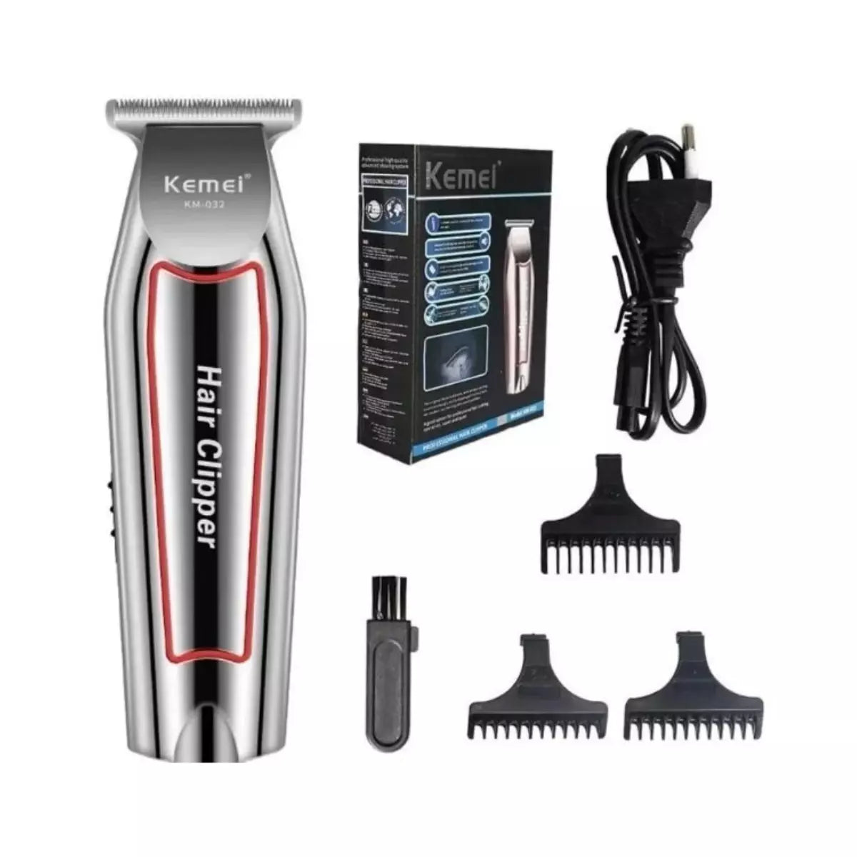 Kit Máquina de Acabamento Km-032 + Barbeador Km-2024 | Kemei ®