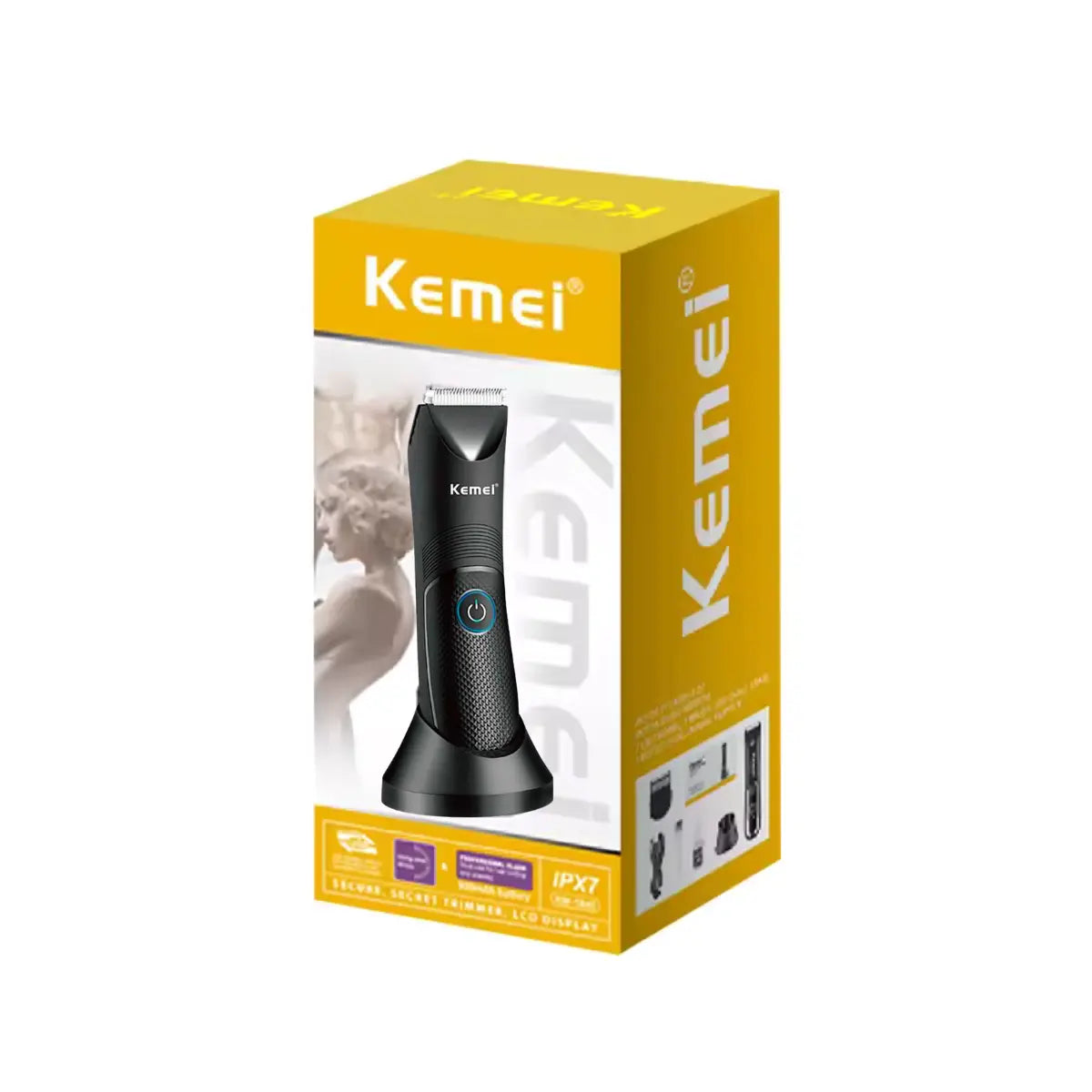 Kit Aparador À Prova D'agua Km-1838 + Barbeador Km-1112 | Kemei ®