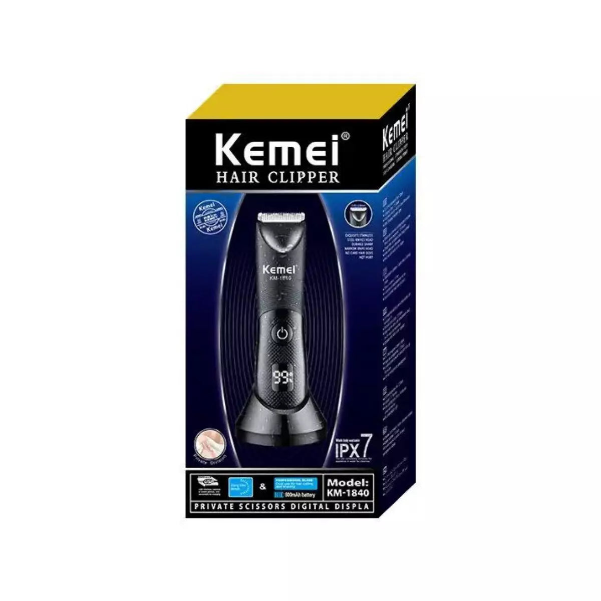 Kit Aparador Íntimo à Prova D'agua Km-1840 + Barbeador Km-1112 | Kemei ®