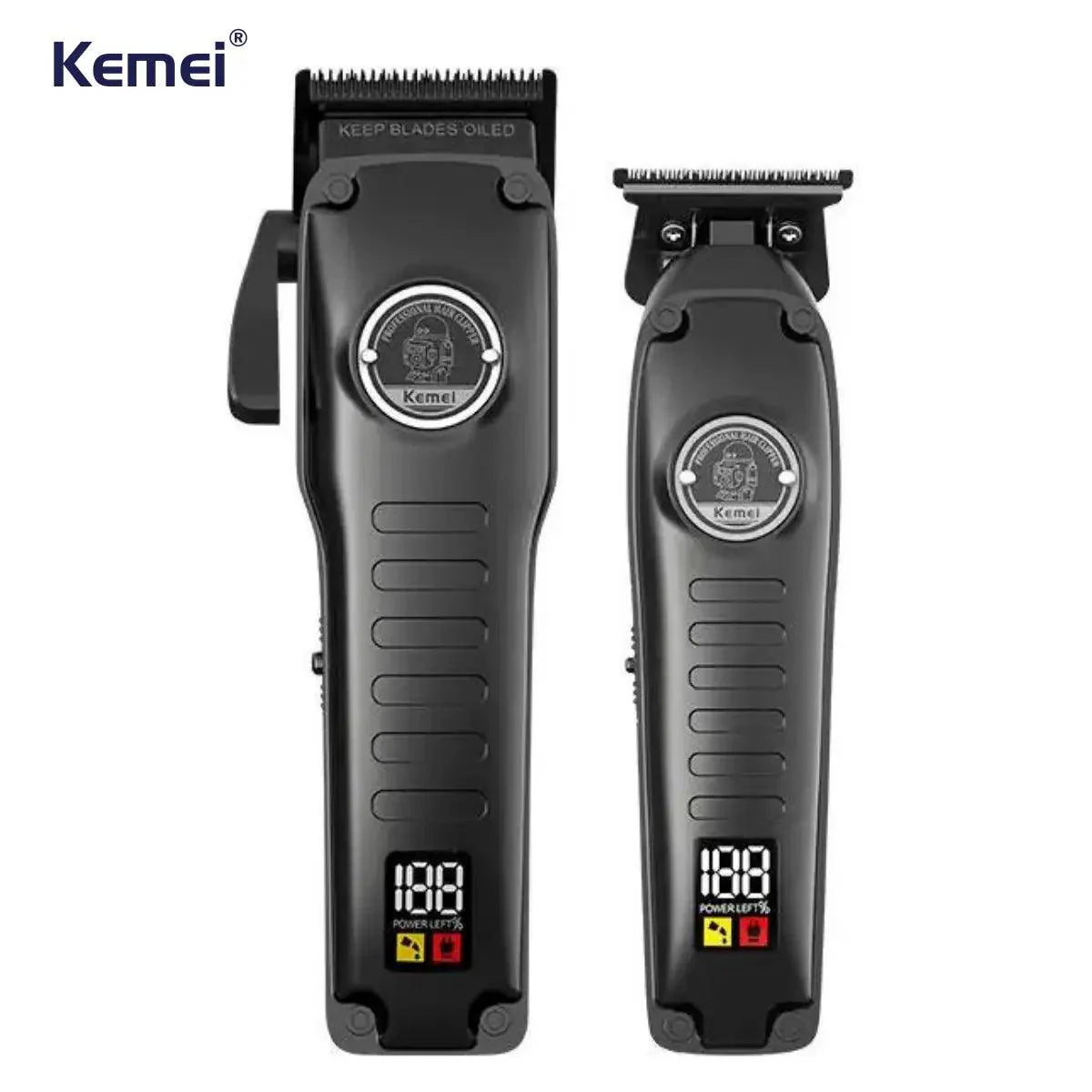 Kit Profissional Máquina de Corte + Acabamento 8w Km-1827 | Kemei ®