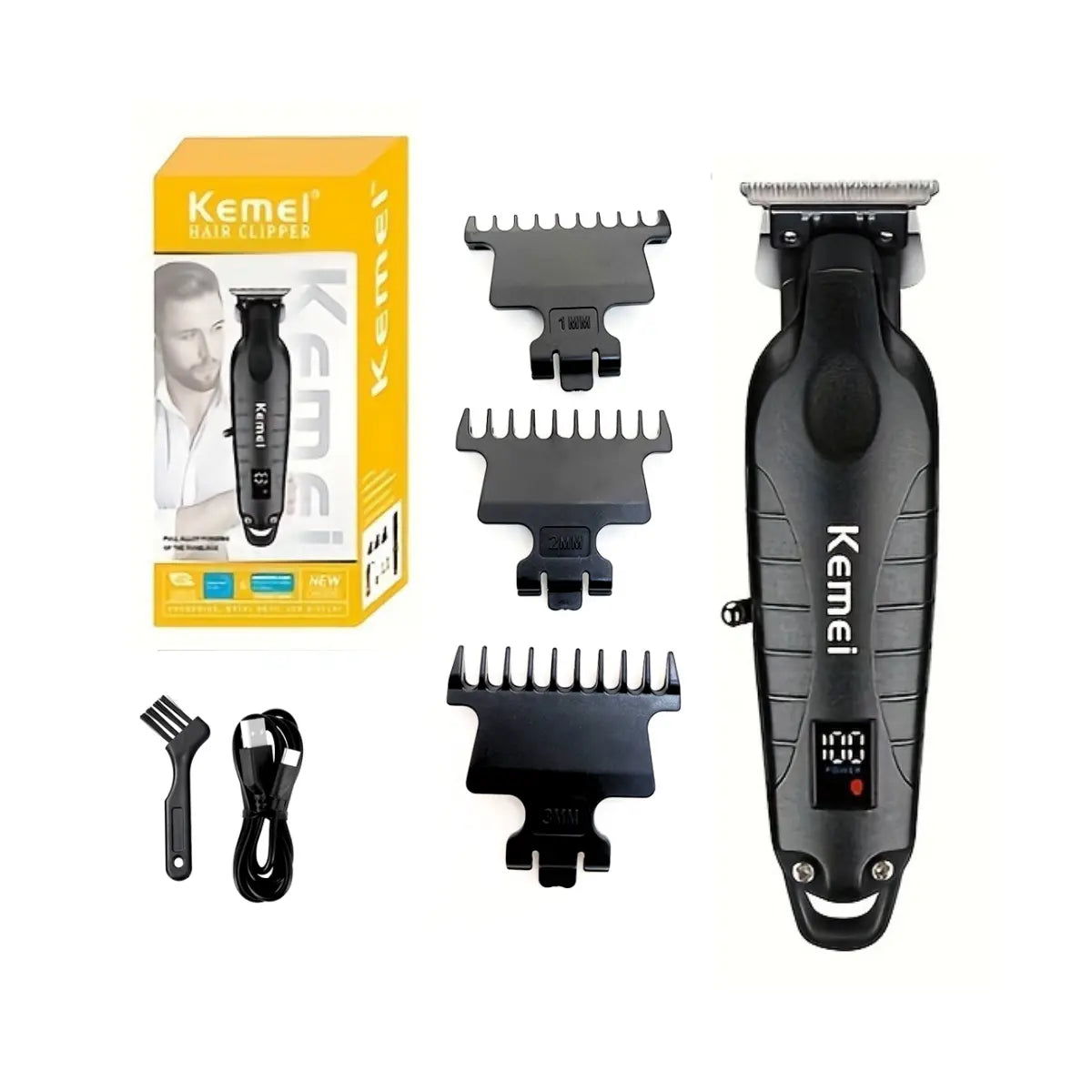 Kit Profissional Máquina de Acabamento Km-2293 + Shaver Km-T93 | Kemei ®