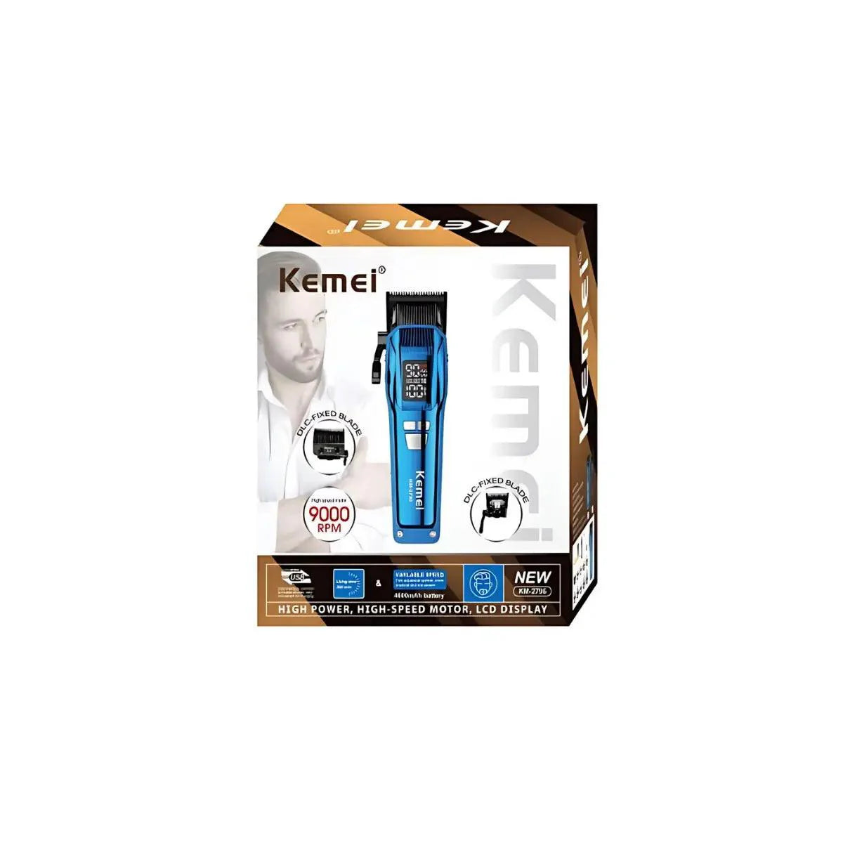 Máquina de Corte Profissional com Lâmina Fade & Taper Km-2796 | Kemei ®
