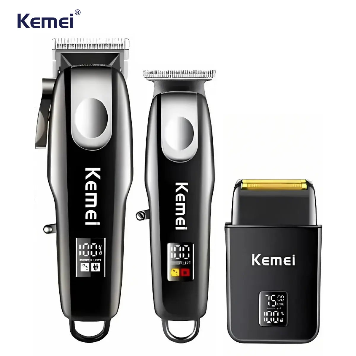 Kit Profissional 3 máquinas Corte + Acabamento + Shaver Km-8531 | Kemei ®