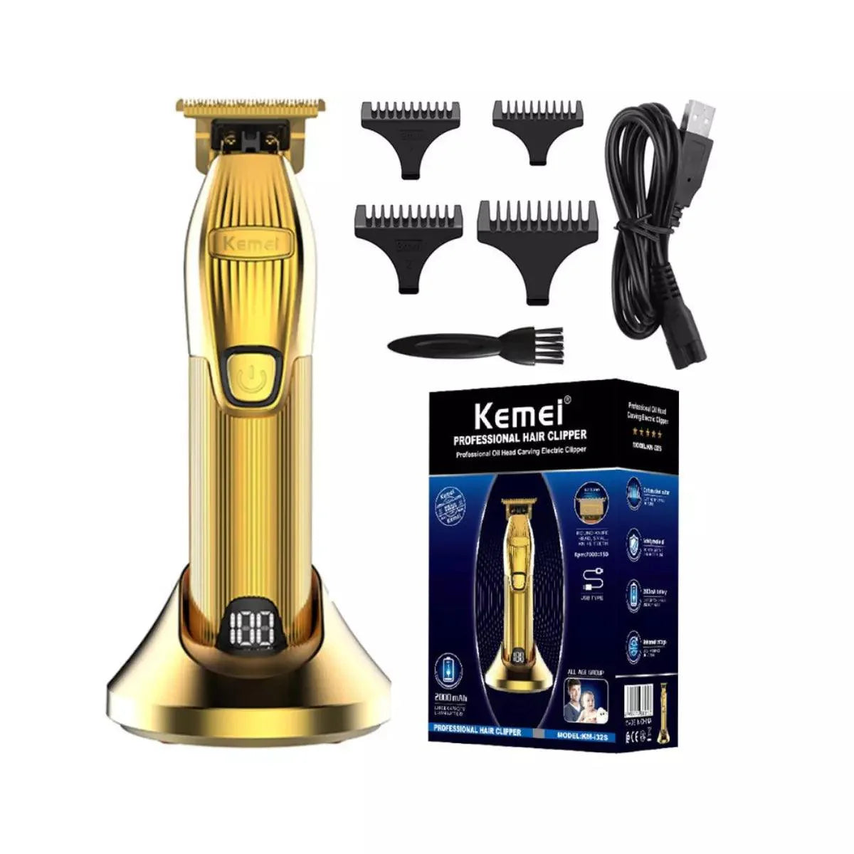 Máquina de acabamento Profissional +Base Carregadora Km-i32s | Kemei ®