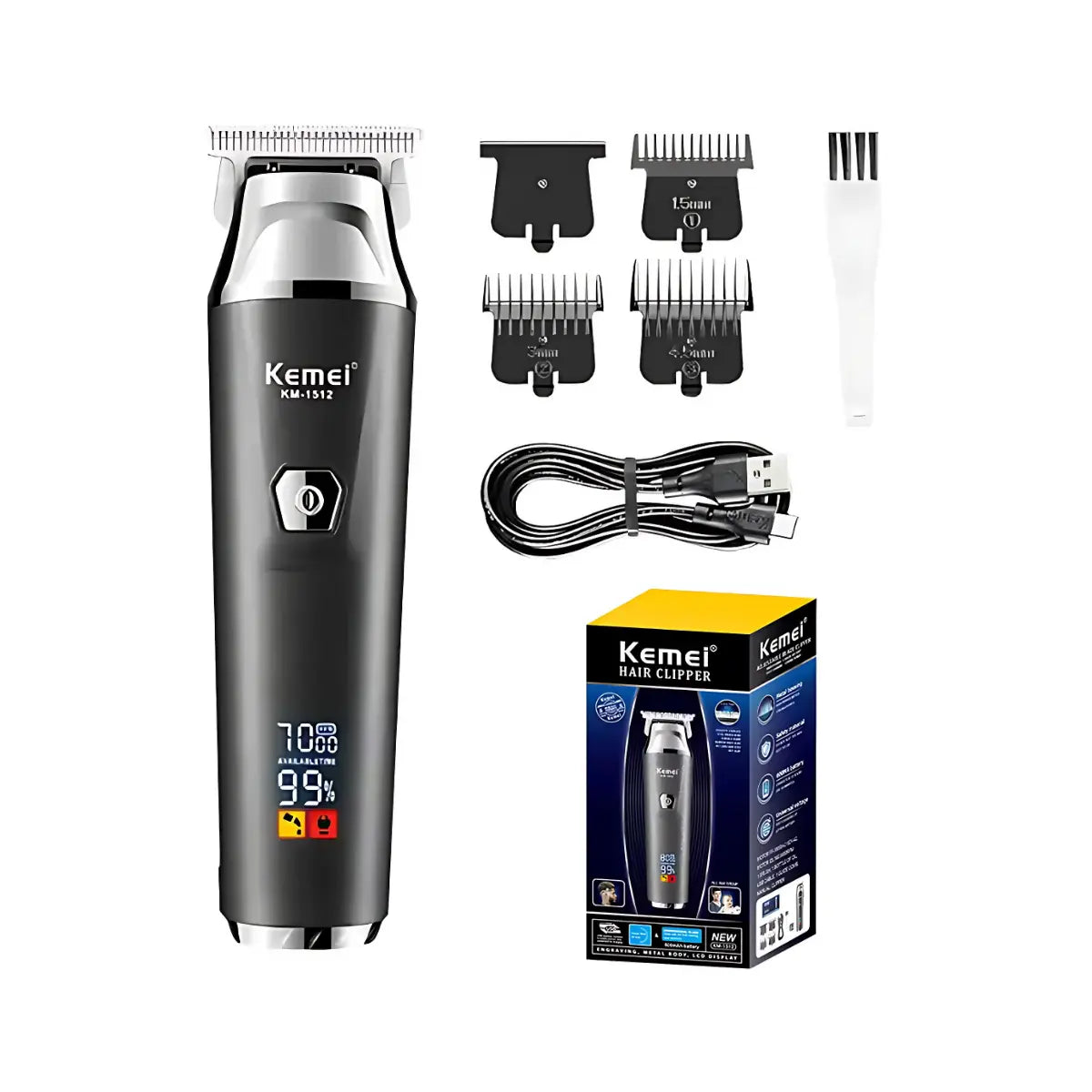 Máquina de Acabamento Profissional Km-1512 | Kemei ®