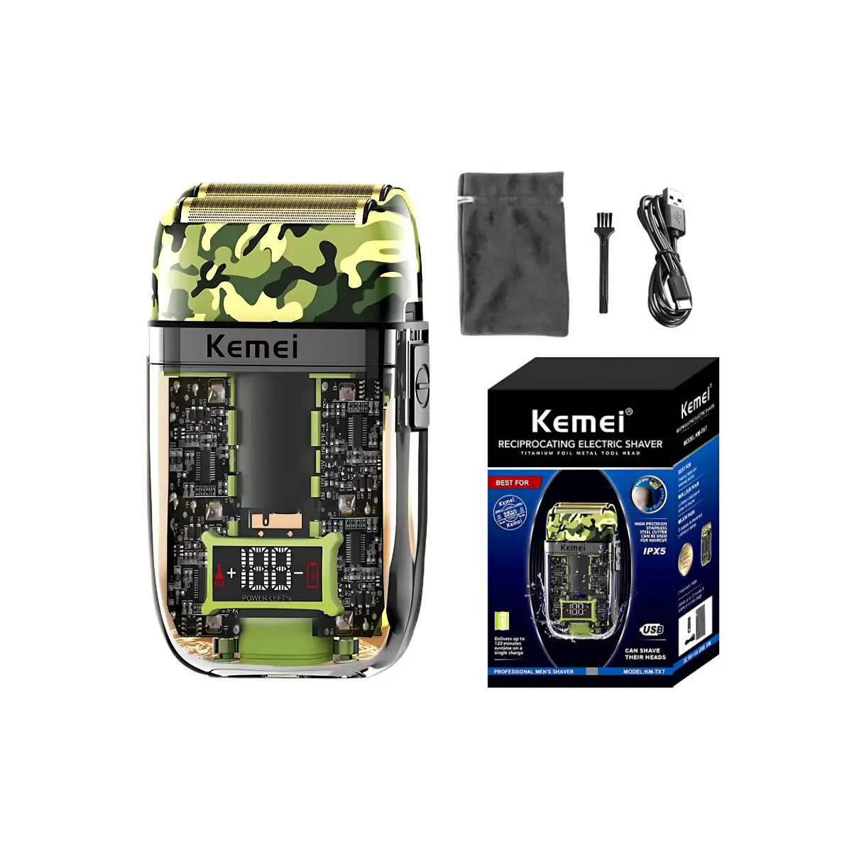 Barbeador Elétrico Profissional Km-TX7 | Kemei ®