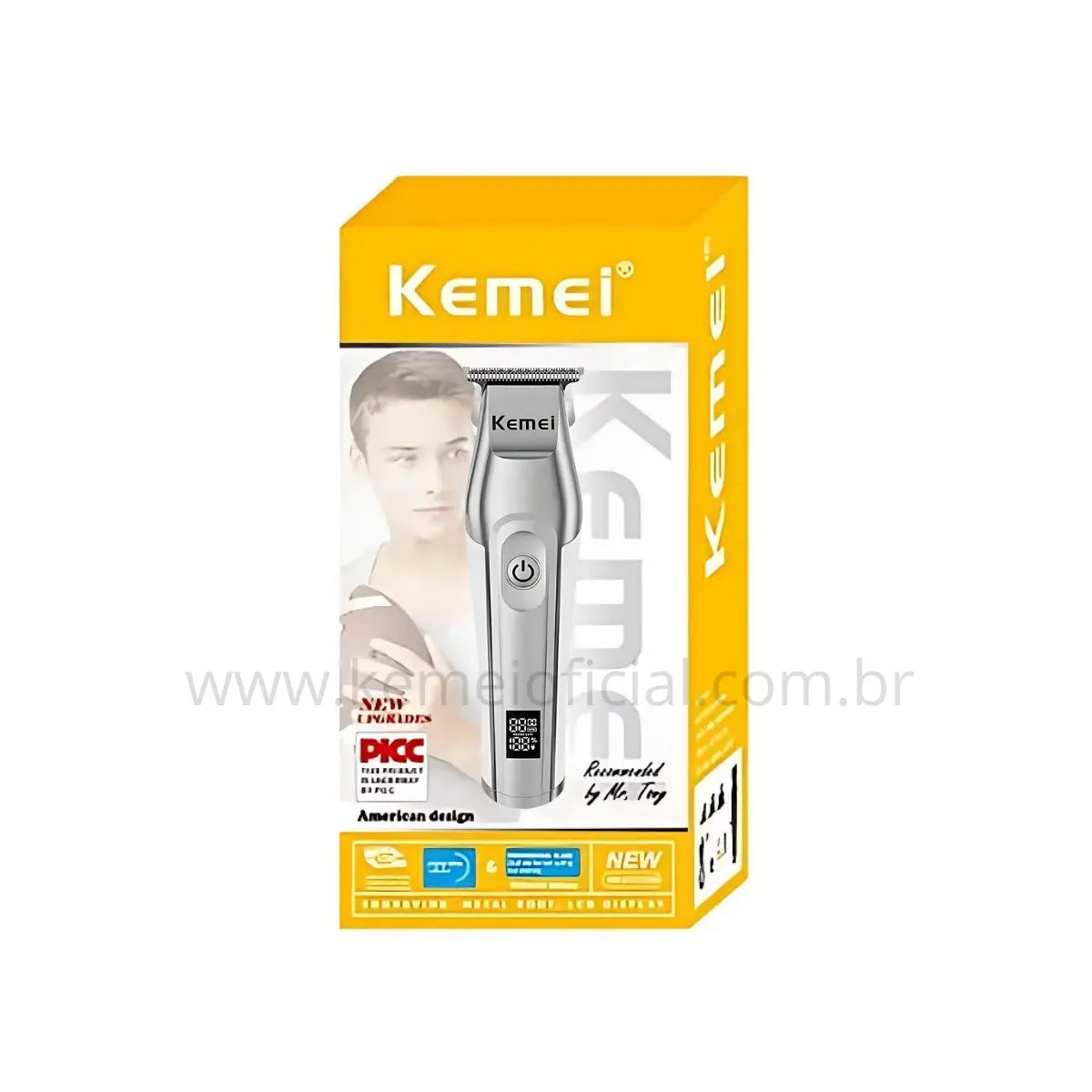 Maquina de Acabamento Profissional Com Visor Km-5207 | Kemei ®