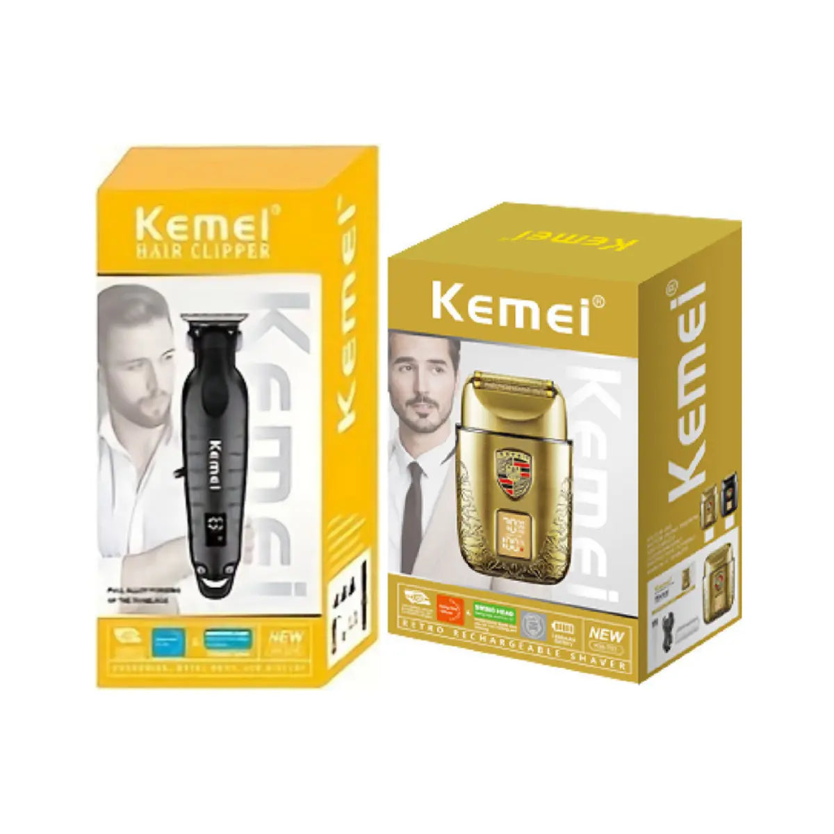 Kit Profissional Máquina de Acabamento Km-2293 + Shaver Km-T93 | Kemei ®