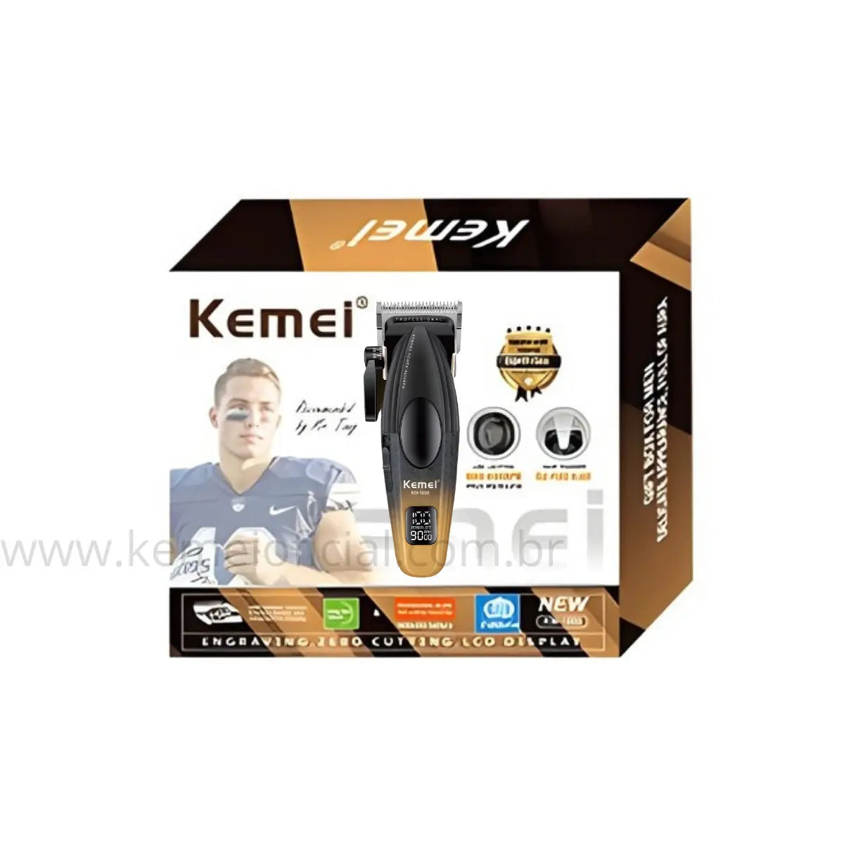 Máquina de Corte Compacta Profissional +9000 RPM Km-1890 | Kemei ®