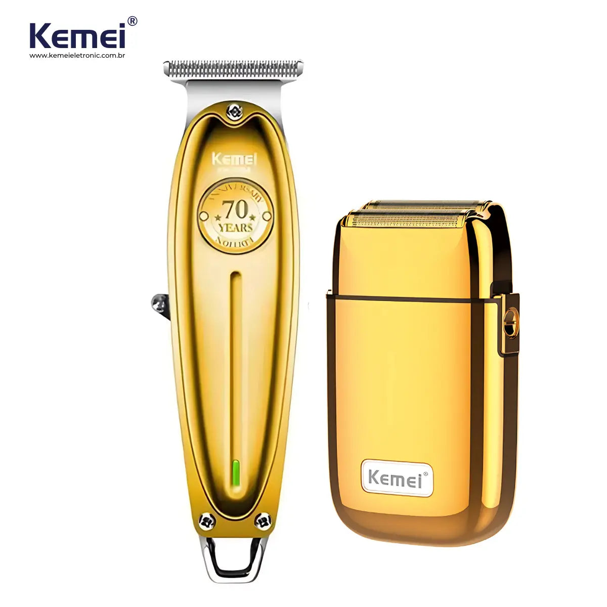 Kit Profissional Máquina de Acabamento Km-1949 + Shaver Km-TX1 | Kemei ®