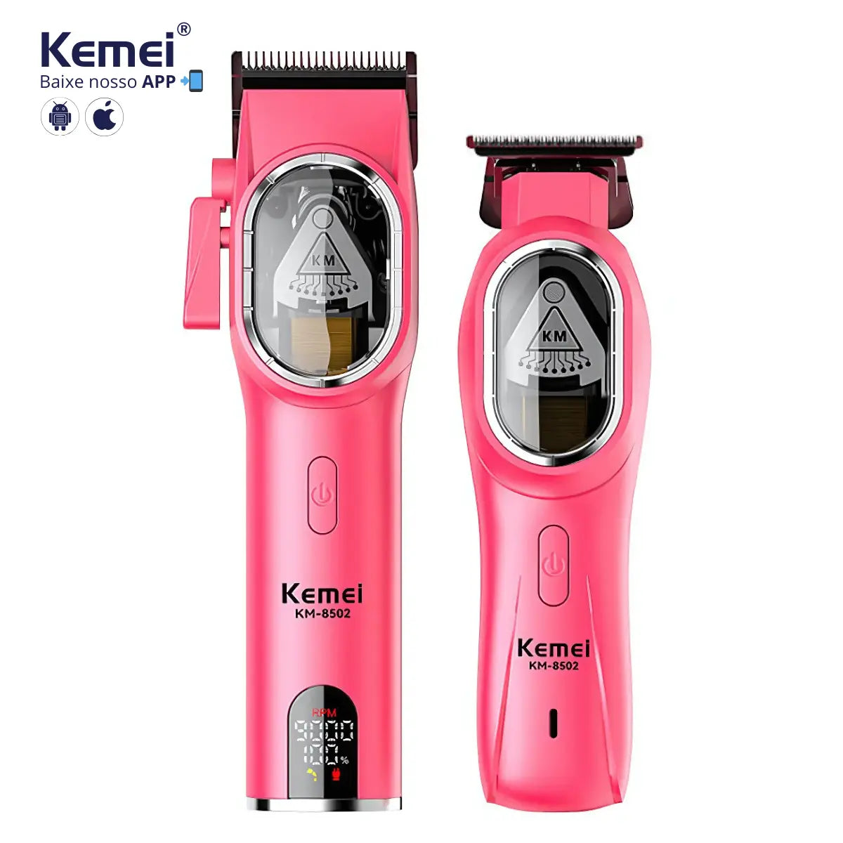 Kit Profissional Máquina de Corte 10w + Acabamento 10w Km-8502 | Kemei ®