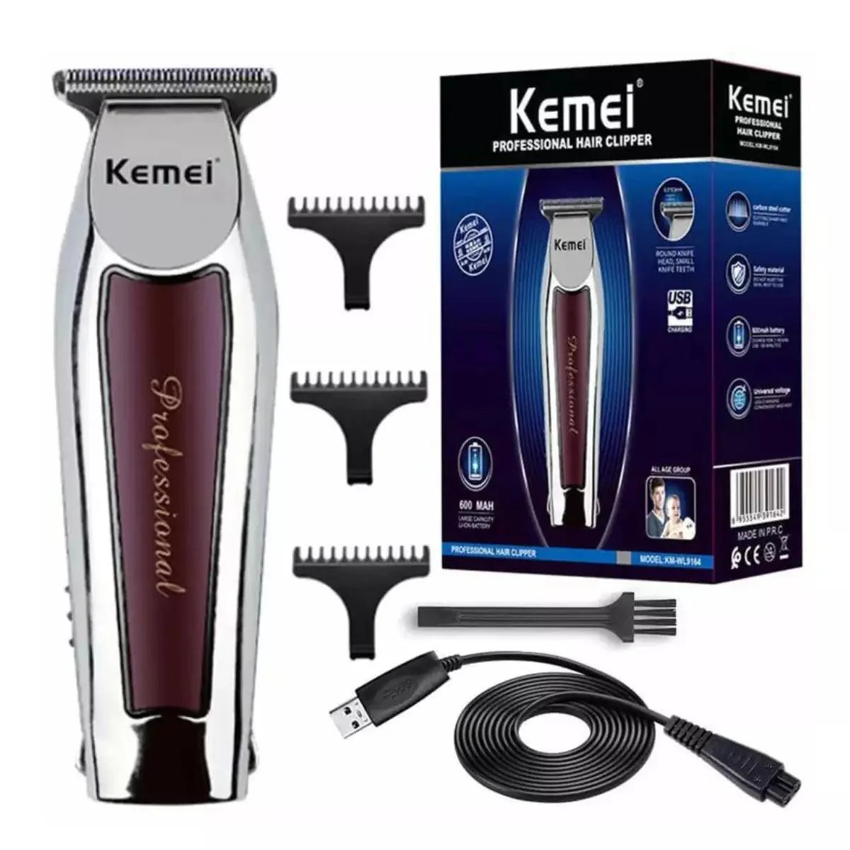 Kit Profissional Máquina de Acabamento Km-9163 + Shaver Km-2027 | Kemei ®