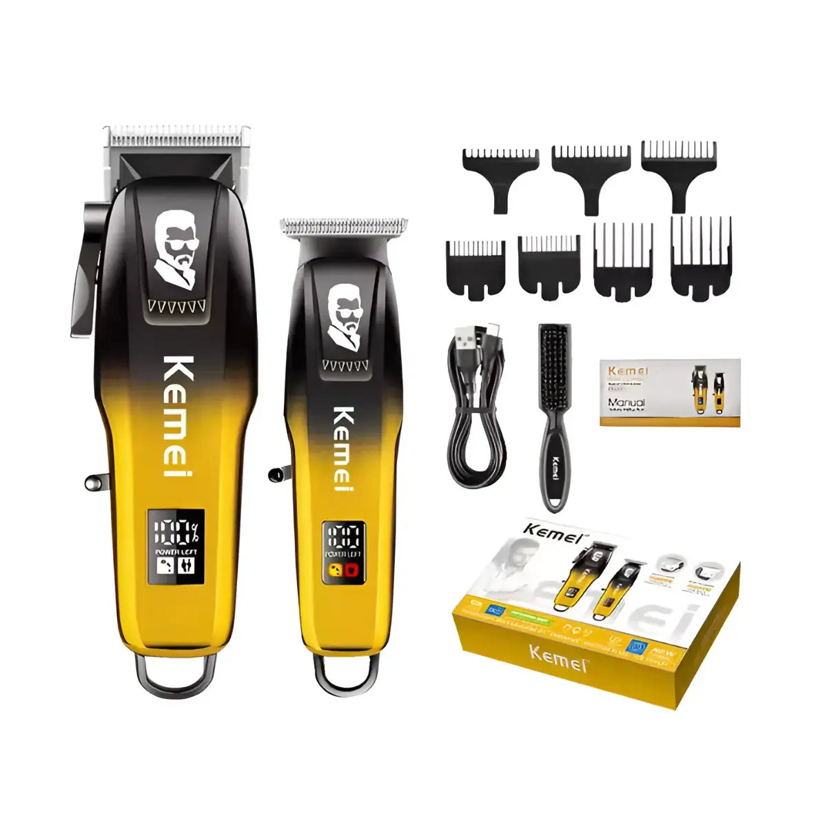 Kit Profissional Máquina de Corte + Acabamento Km-8501 | Kemei ®