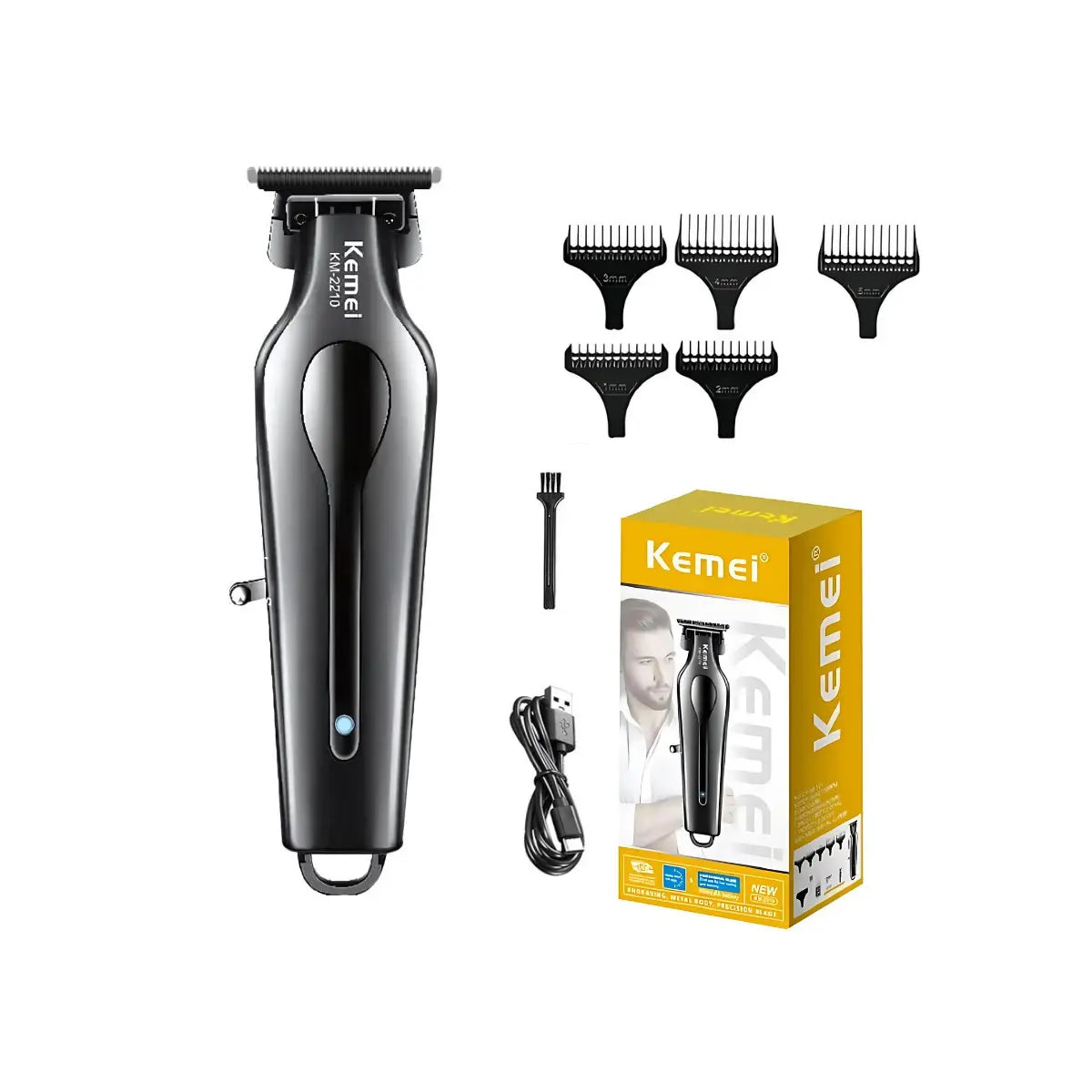 Kit Profissional Máquina de Acabamento Km-2210 + Shaver Km-TX10 | Kemei ®