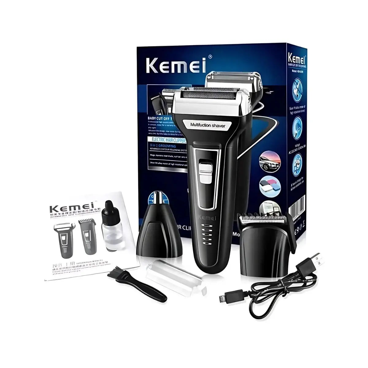 Aparador de pelos 3 em 1 Profissional Km-6558 | Kemei ®