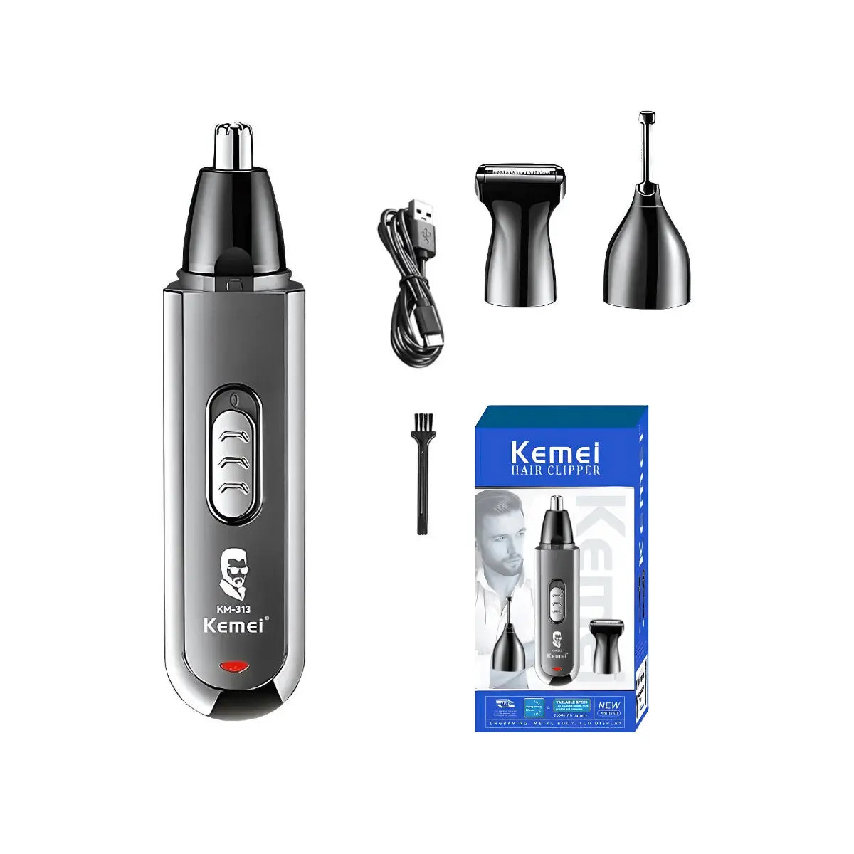 Aparador de Pelos 3 em 1 Profissional Km-313 | Kemei ®