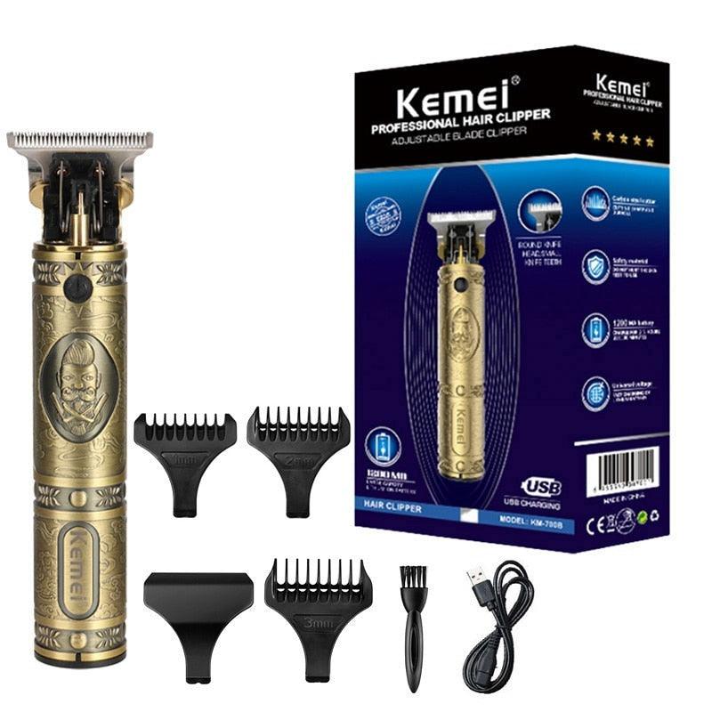 Kit Profissional Máquina de Acabamento km-700B + Shaver Km-TX1 | Kemei ®