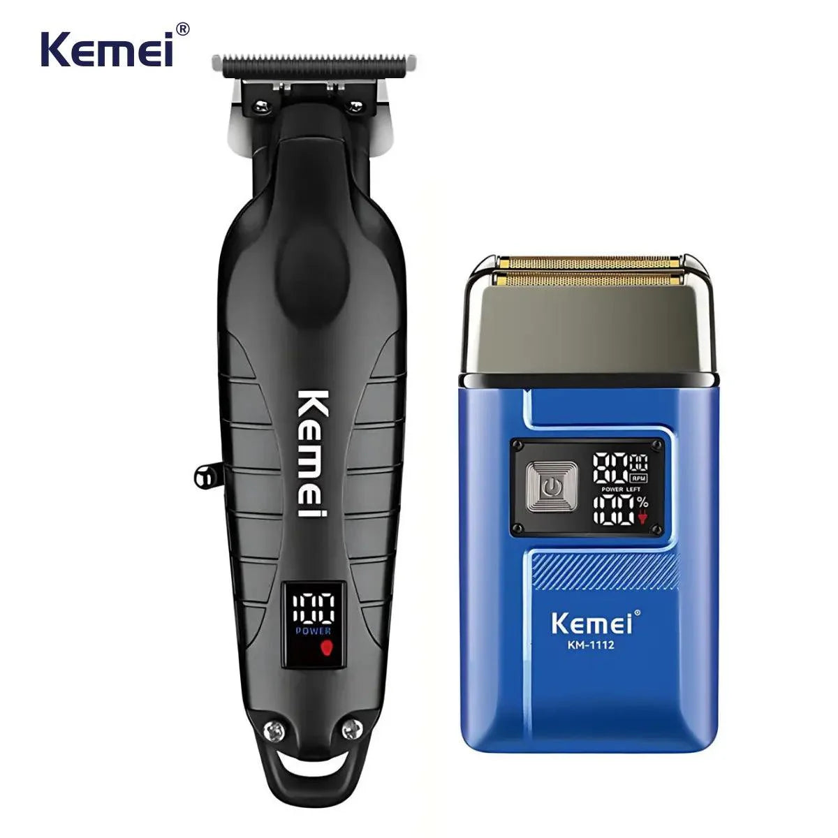 Kit Profissional Máquina de Acabamento Km-2293 + Shaver Km-1112 | Kemei ®